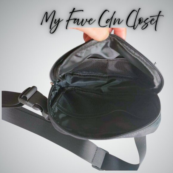 NEW Black SHERPA Crossbody Belt Bag - Picture 2 of 4